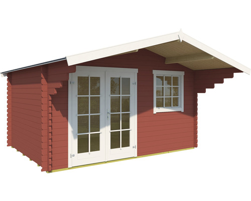 Outdoor Life Orlando 34 tuinhuis inclusief vloer en overkapping, 414,6 x 440 cm, Zweeds rood