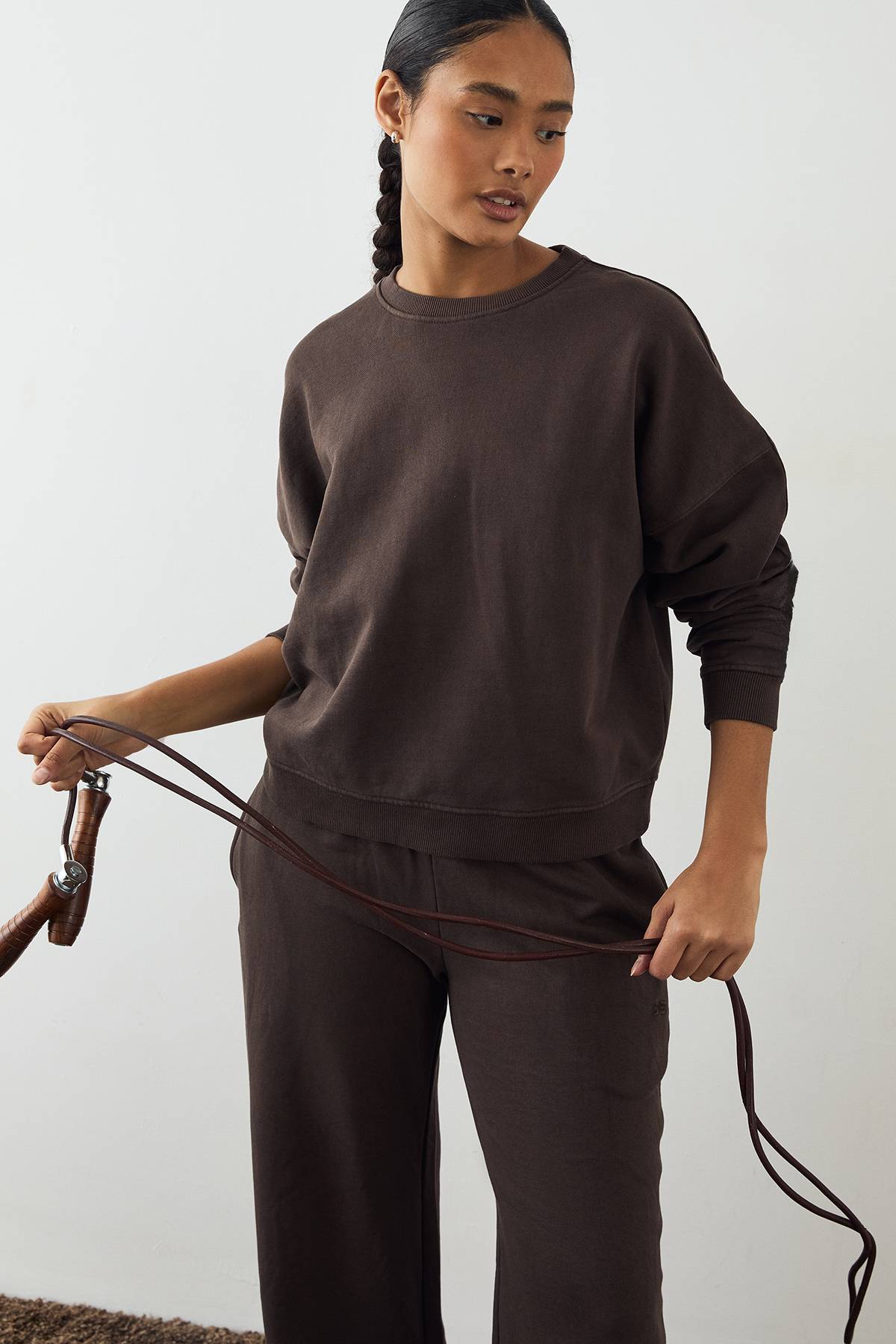 Sweat-shirt Boxy Lavé Poids Lourd Premium DSGN Studio