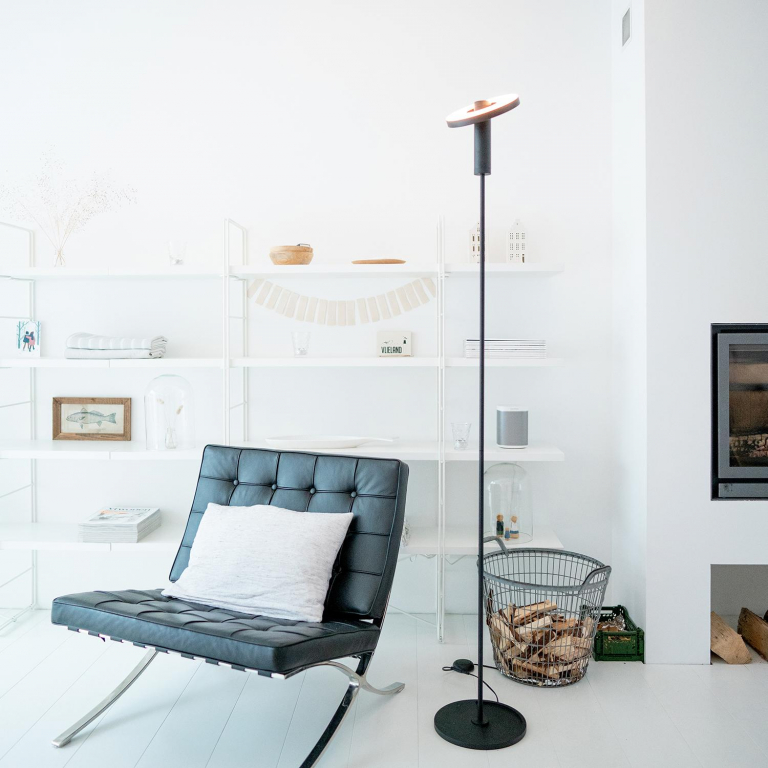 Tonone Beads vloerlamp LED uplight zwart