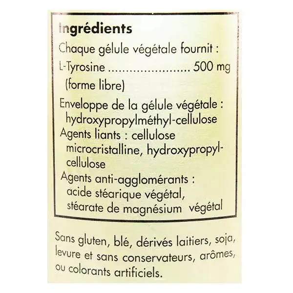 Solgar L-Tyrosine 500mg 50 gélules végétales