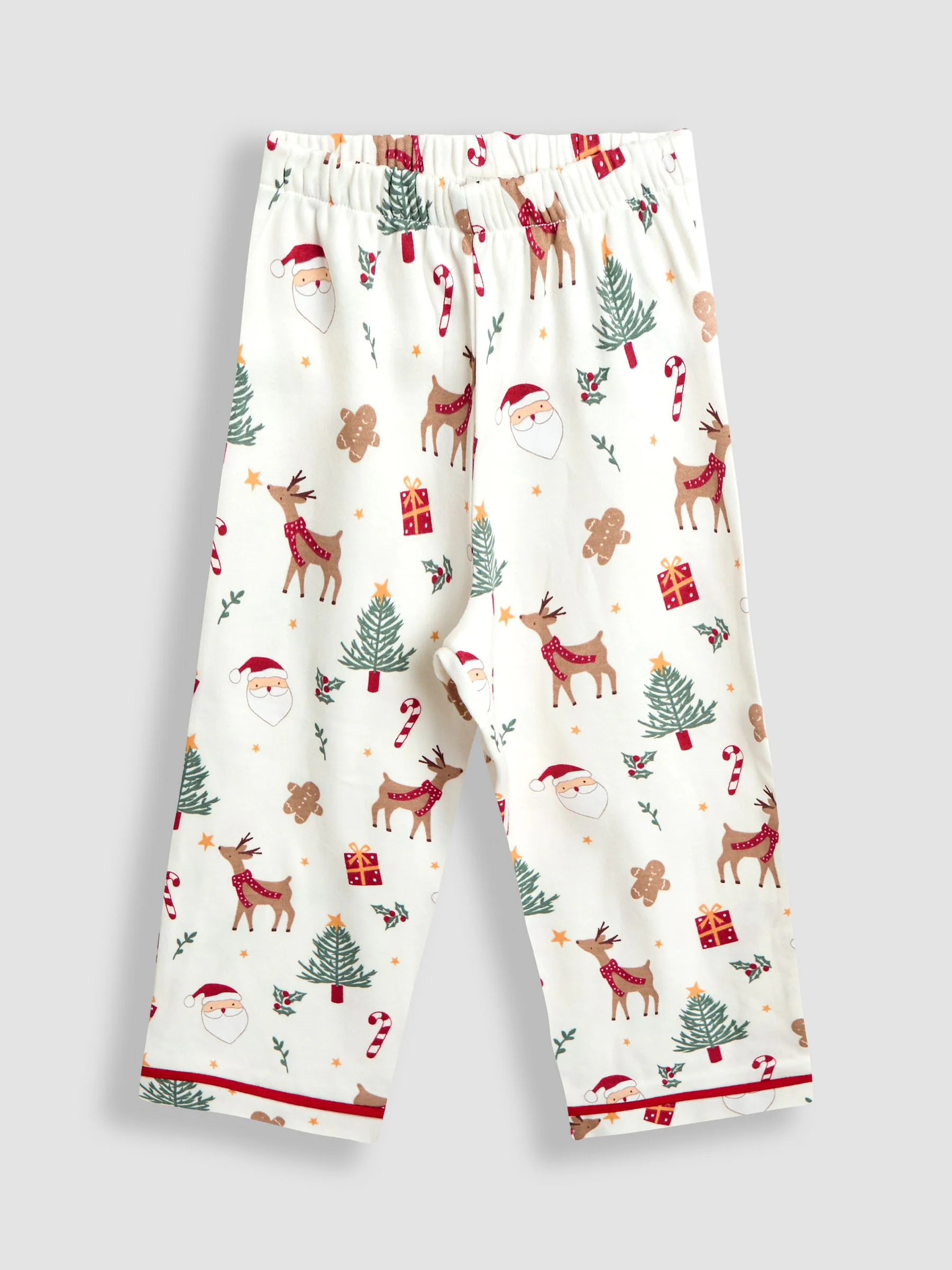 JoJo Maman Bébé - Jersey pyjama met kerstprint