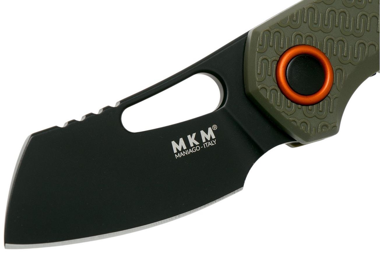 MKM Isonzo FX03-2PGO Cleaver OD Green FRN, Black Blade zakmes, Jesper Voxnaes design