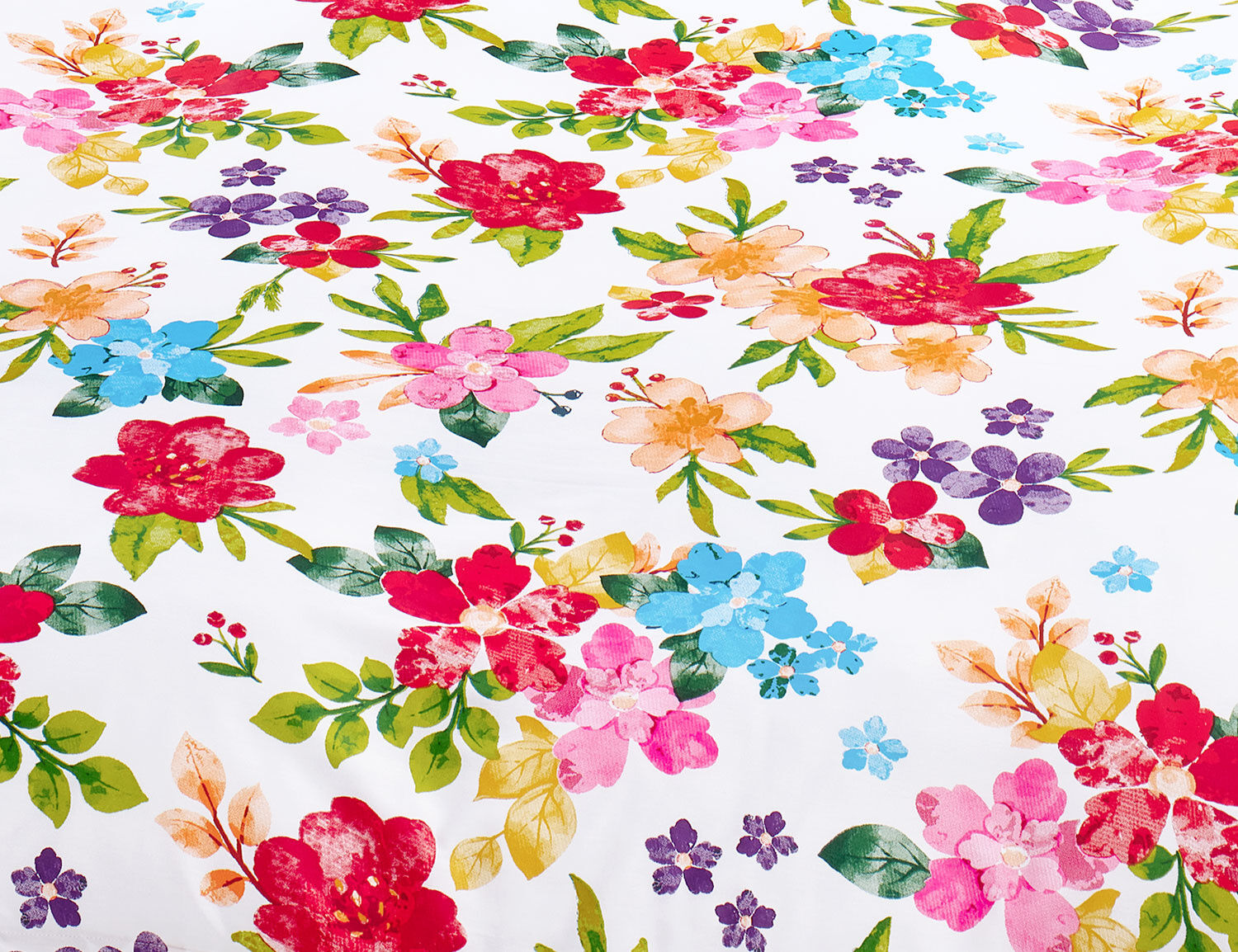 Bettwäsche mit bunten Blumen