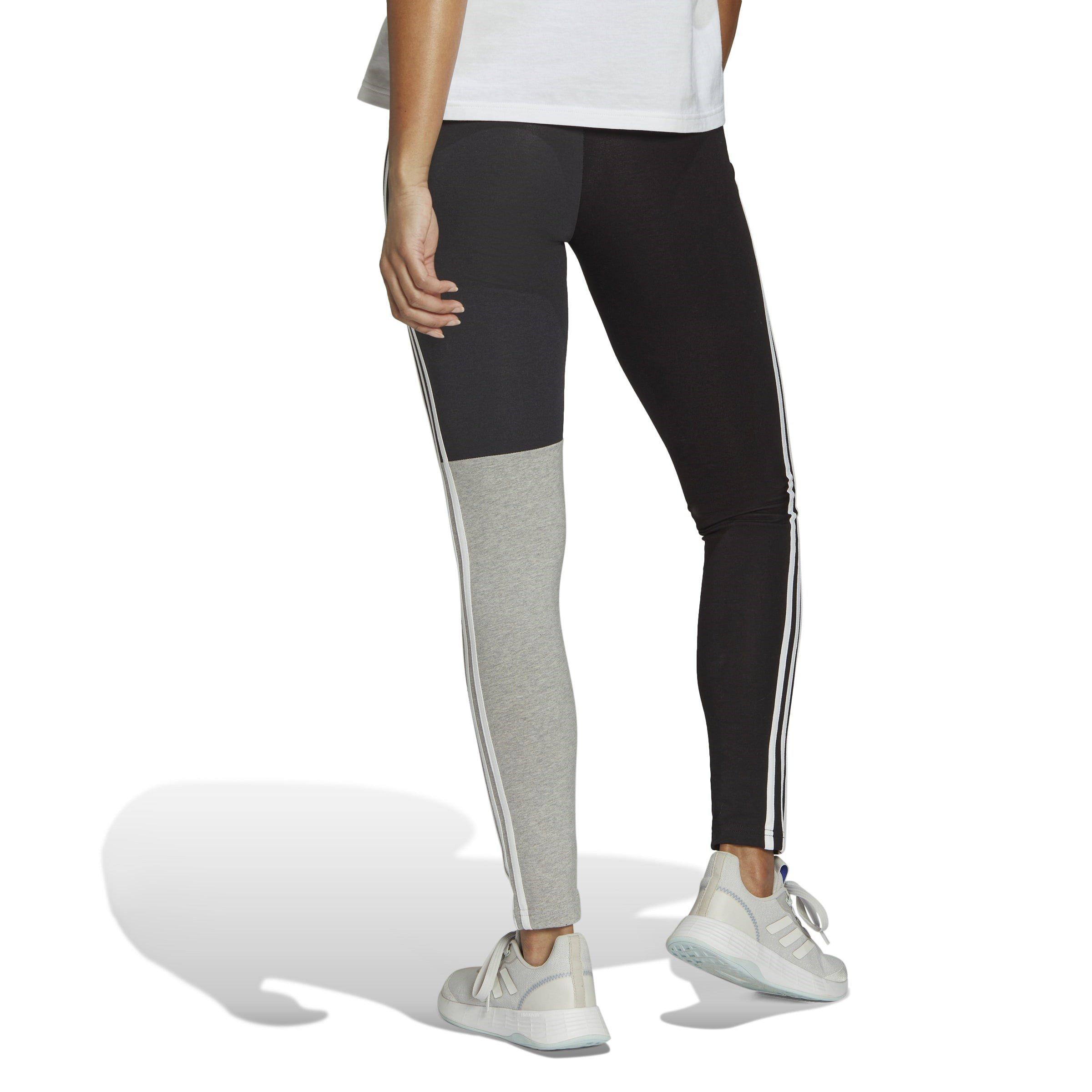 adidas Essentials 3 Stripes Colourblock Cotton Leggings Womens
