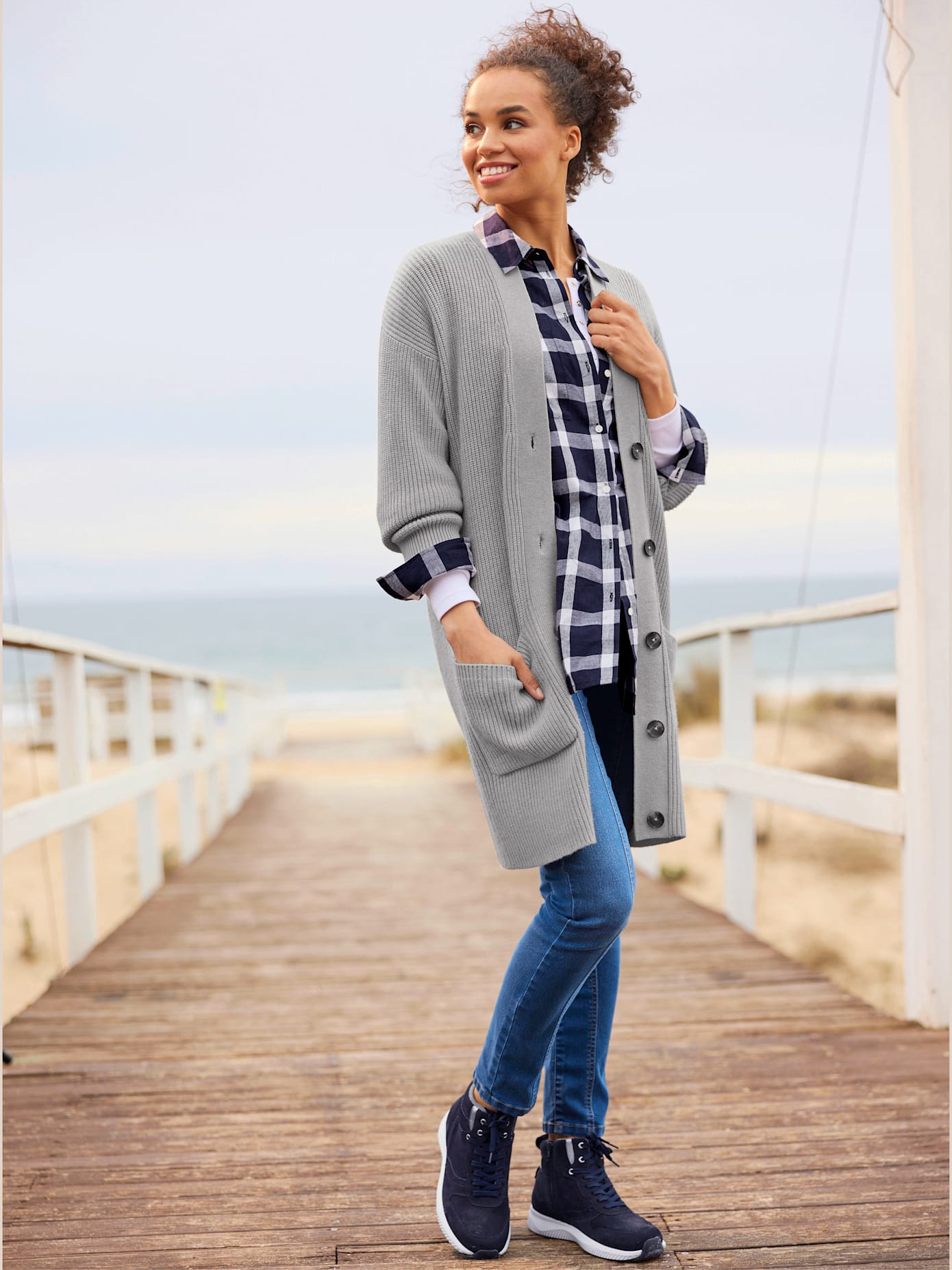 Veste en tricot 2 poches plaquées