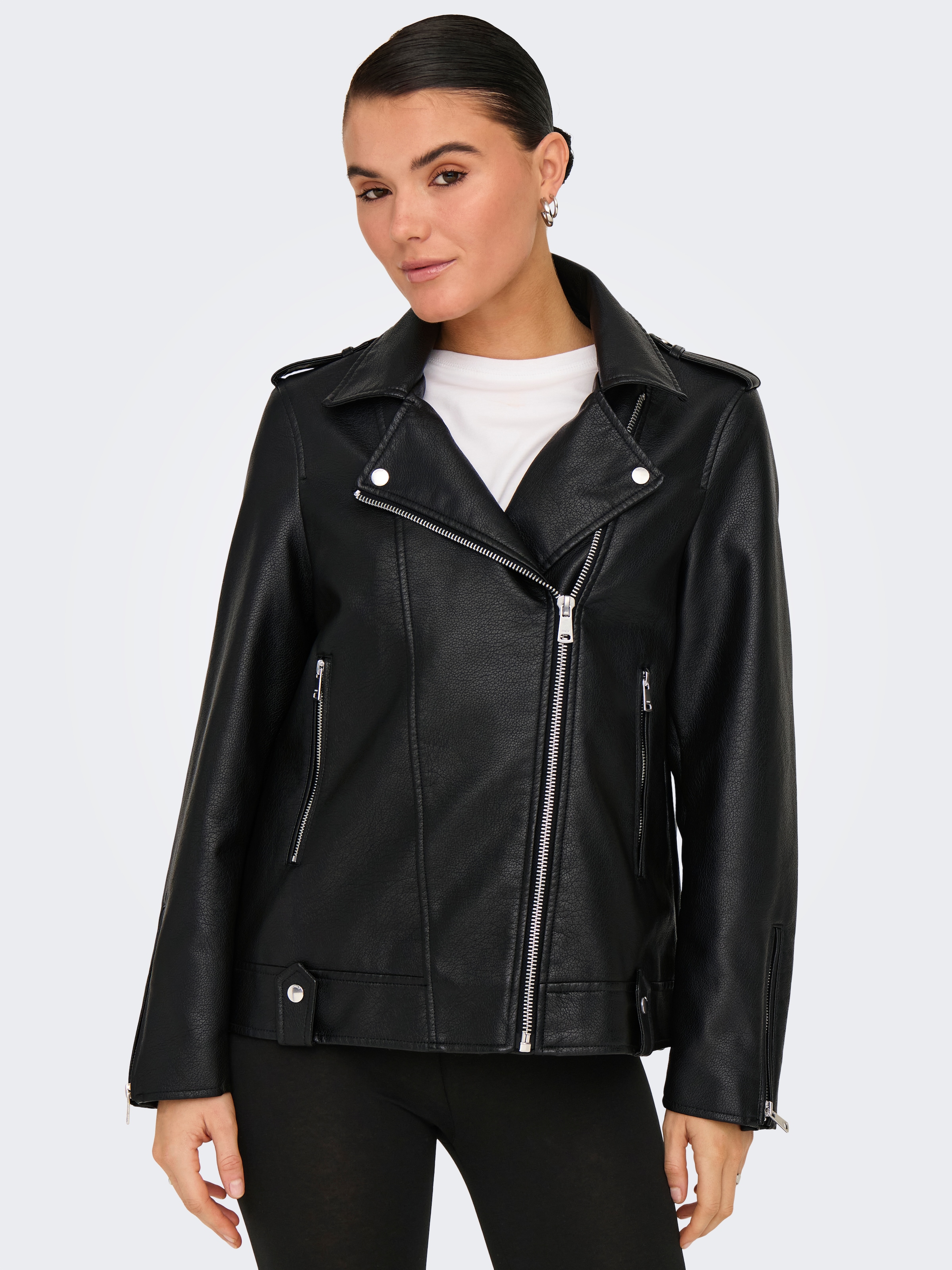 ONLY Lederimitatjacke »ONLMILLE FAUX LEATHER JACKET OTW«