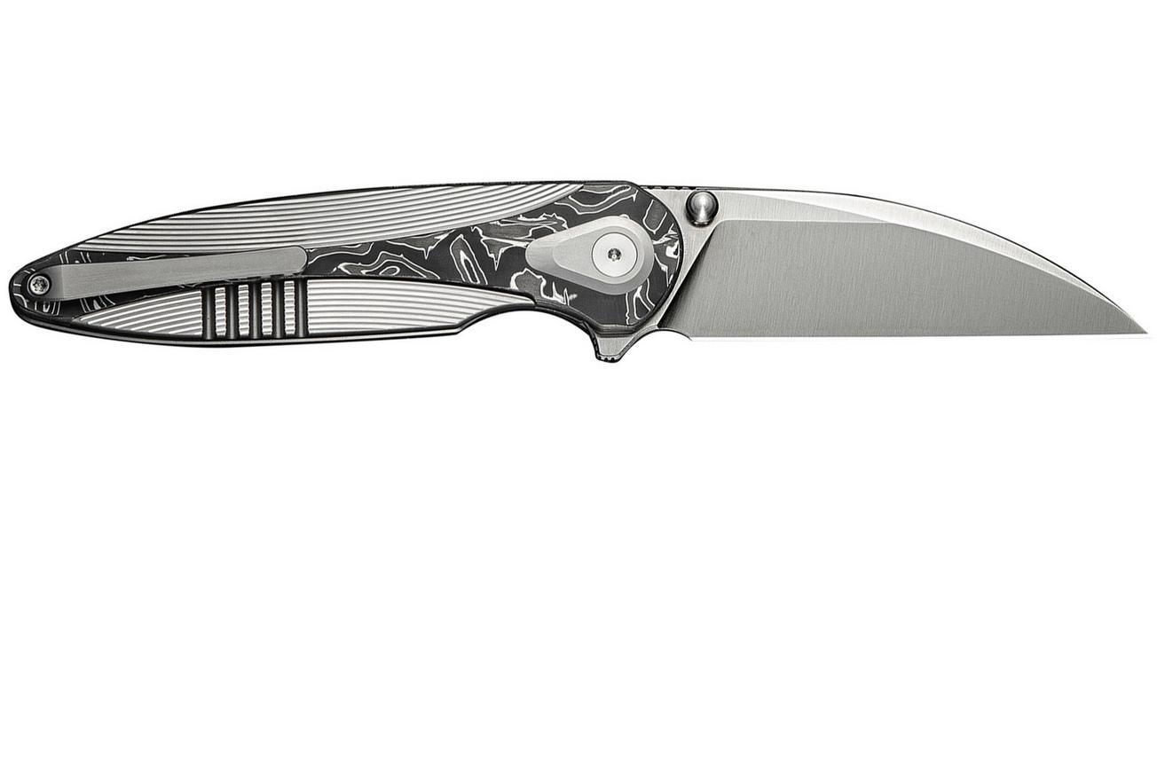 WE Knife Zenthra WE24021C-4 Satin M390 Satin/Gray Titanium Aluminum Foil Carbon Inlay, zakmes