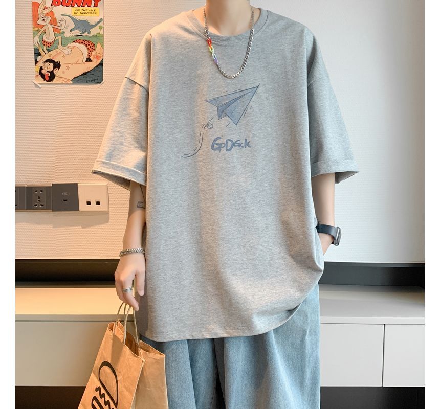 Breeson - T-shirt met ronde hals en print, 3/4 mouwen