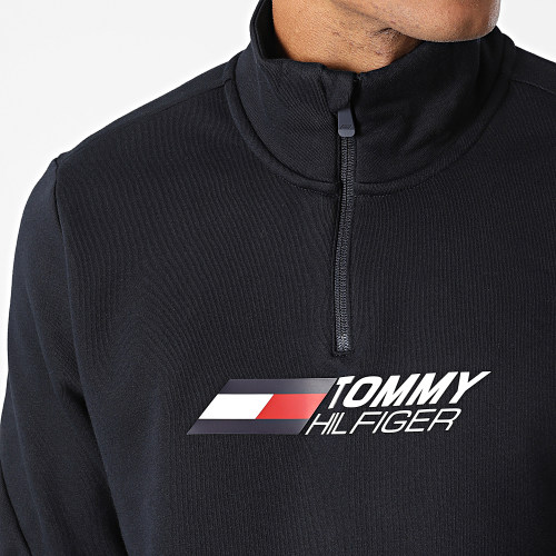 Sweat Col Montant Zippé Essentials 7929 Bleu Marine