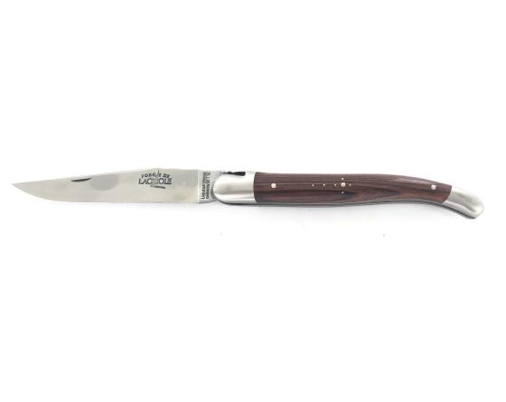 Laguiole Tradition 12 cm - 2 mitres - Bois de Violette - Série Limitée 103 Couteau de Poche Forge de Laguiole