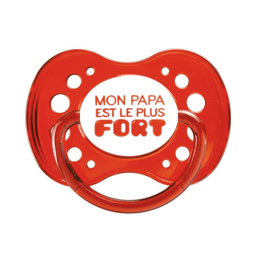 Sucette silicone anatomique 18 mois+ avec anneau - Bleu