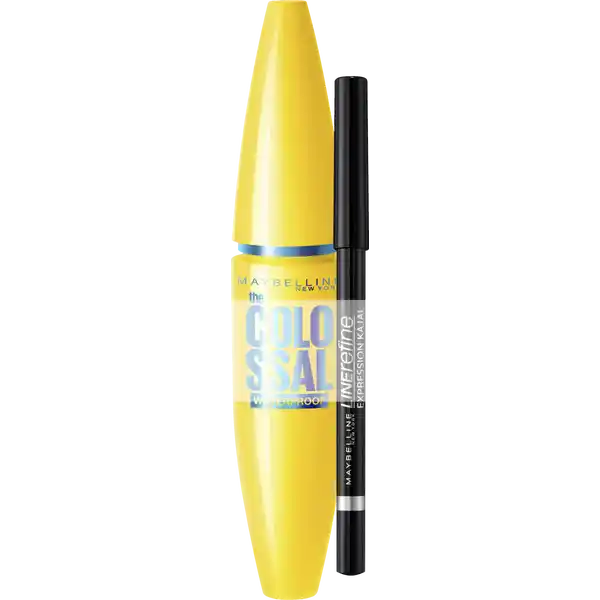 Volum' Express The Colossal 100% Black Mascara Waterproof + Expression Kajal Nr. 33 Black