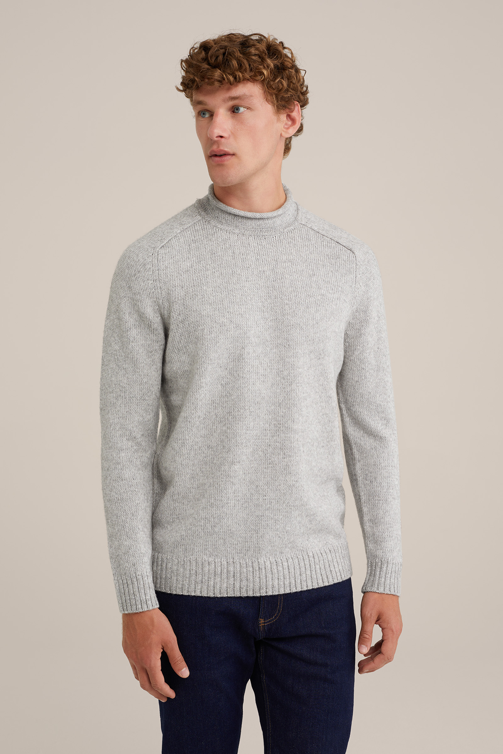 wolmix trui WE Fashion Lichtgrijs