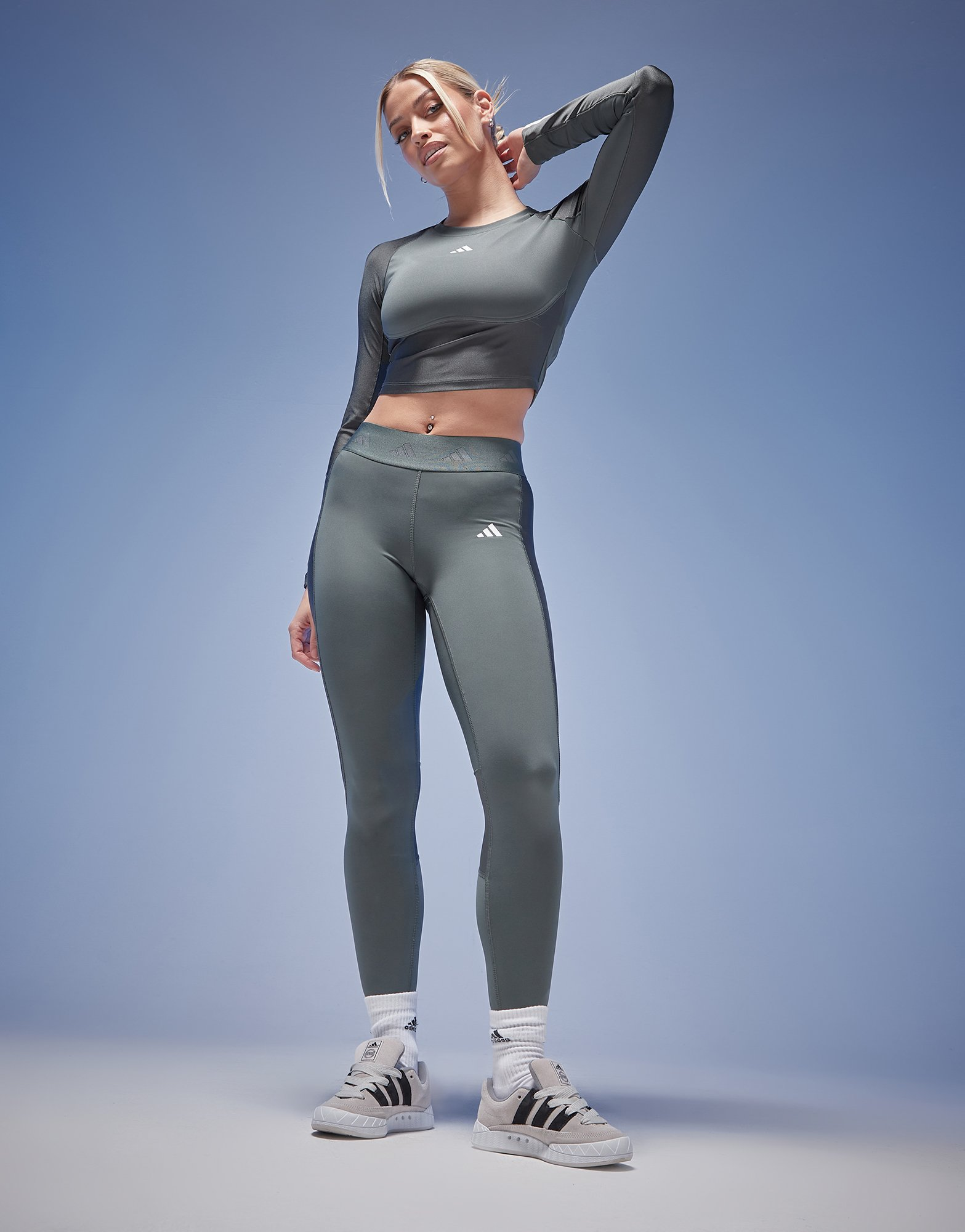 adidas T-shirt manches longues court de training Hyperglam Shine