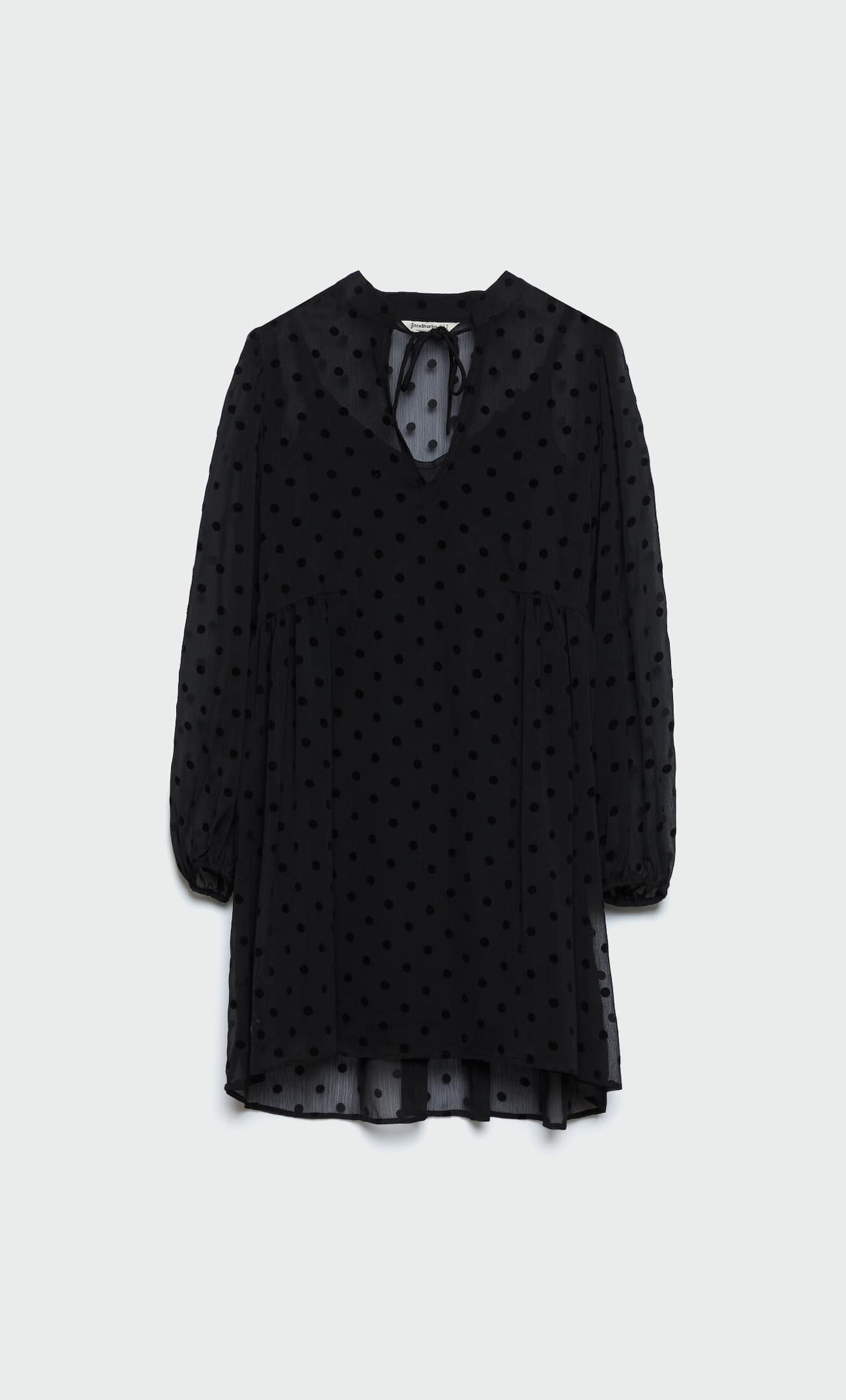 Vestido curto boho flocado