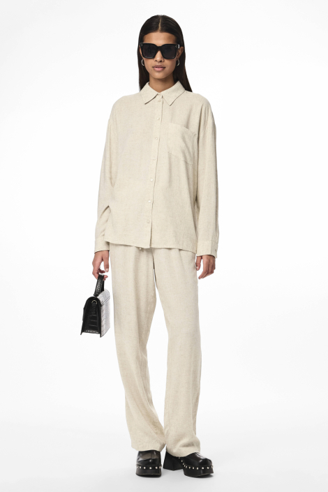 Pieces beige dames blouse