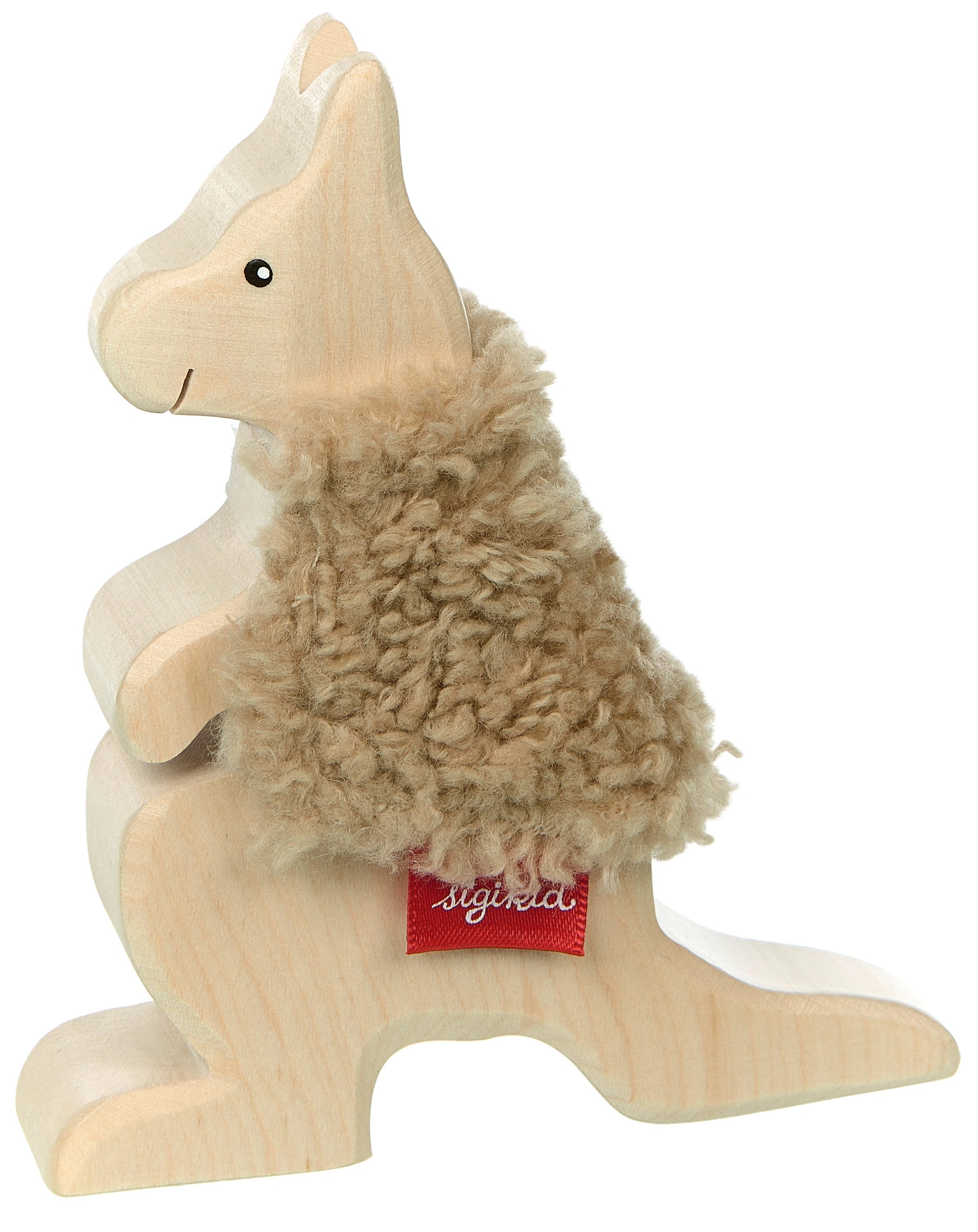 Holz-Spielfigur CUDLY WUDLY - KÄNGURU in natur/beige