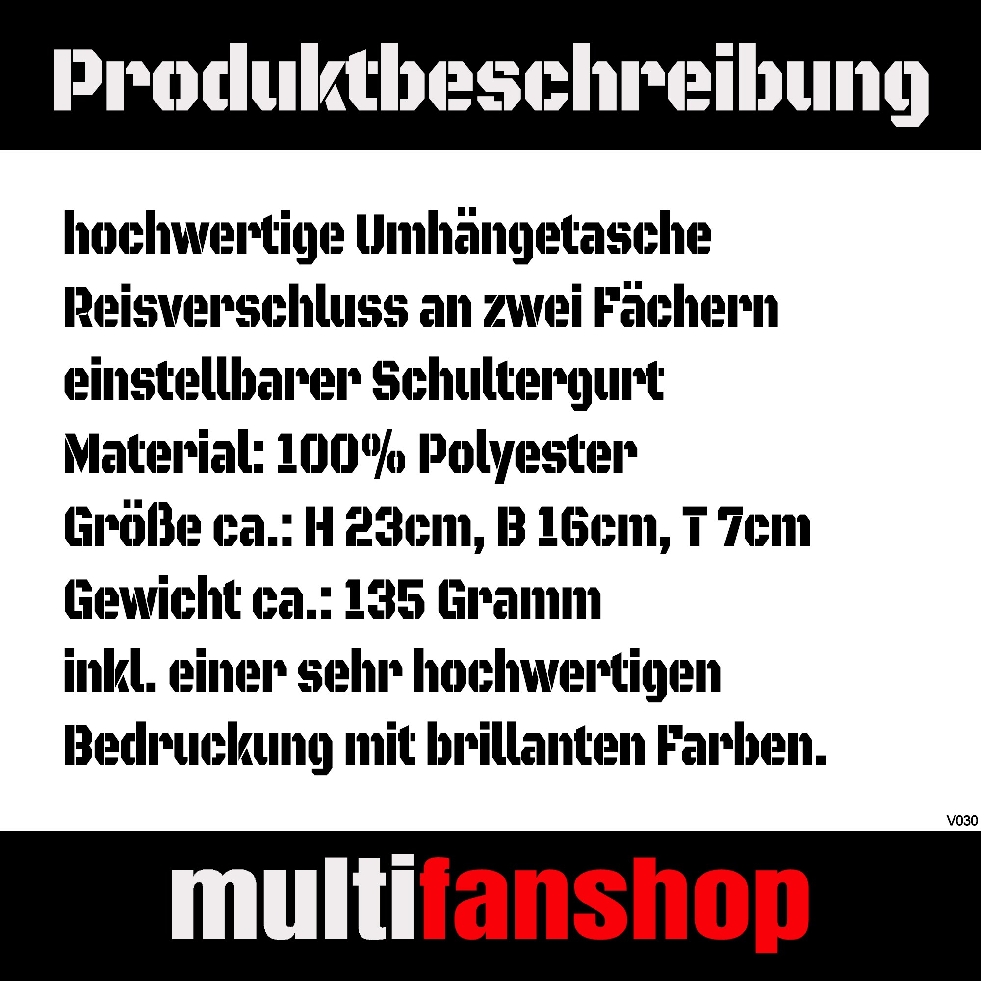 multifanshop® Umhängetasche - Holstein - Herzschlag
