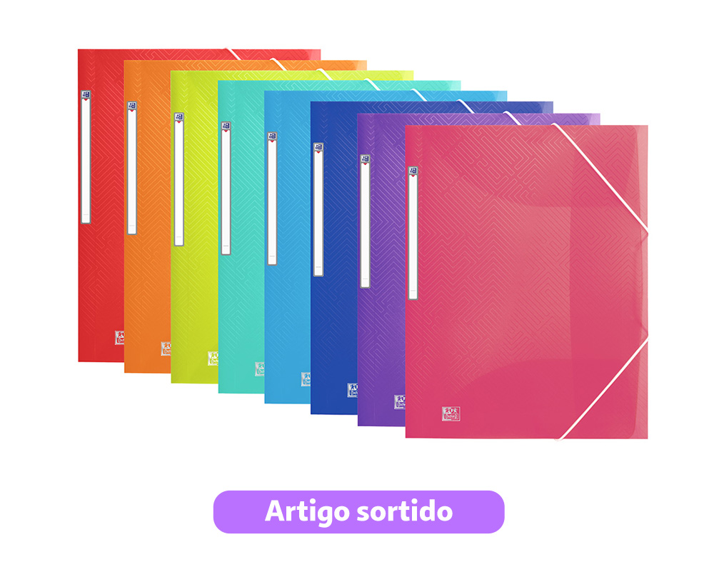 CAPA POLIPROPILENO A4 OXFORD URBAN COM ELÁSTICO CORES SORTIDAS