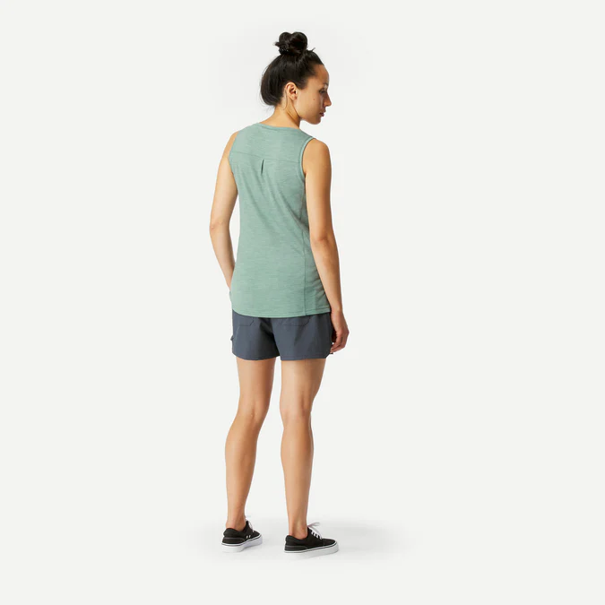 Decathlon Forclaz - Regata feminina Forclaz em lã merino para mochilão e viagens - Travel 500