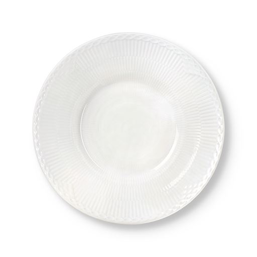 Royal Copenhagen Hvid Halvblonde Dyb Tallerken, Ø24 cm