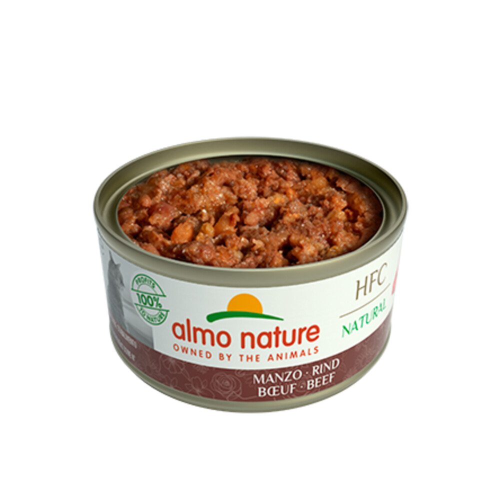 24x Almo Nature HFC Natural Kattenvoer Nat Blikje Rund70 gr