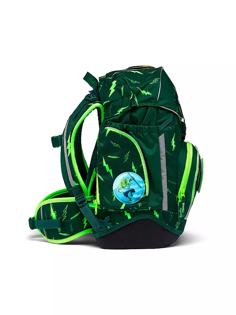 ERGOBAG Schultaschen Set 6tlg PACK Lumi - Bärtastisch dunkelgrün