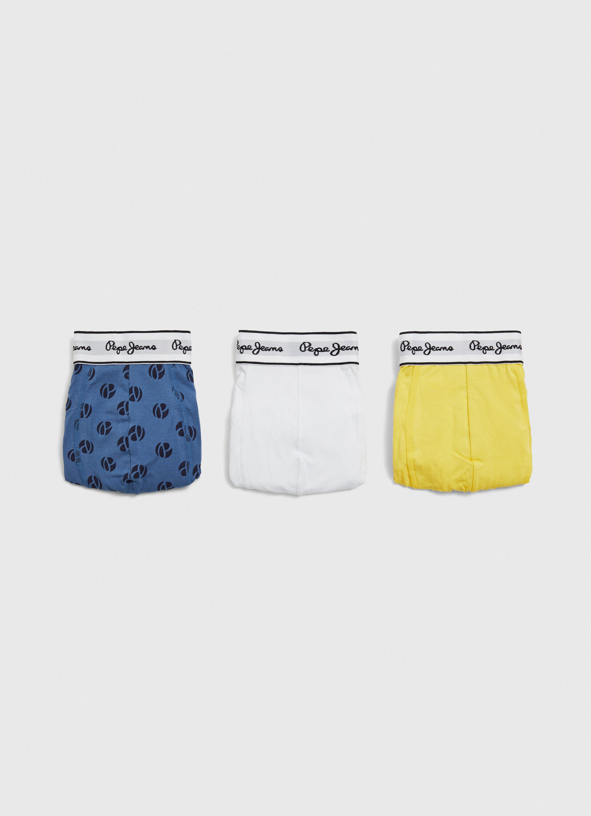 Conjunto de 3 cuecas boxer TK com estampa de bolinhas - multicoloridas
