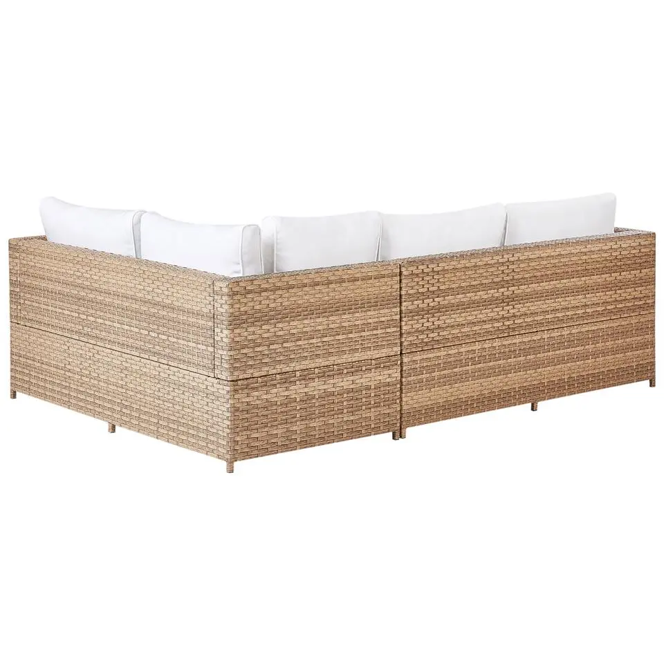 AVOLA - Loungeset voor 4 - Wit - PE rotan