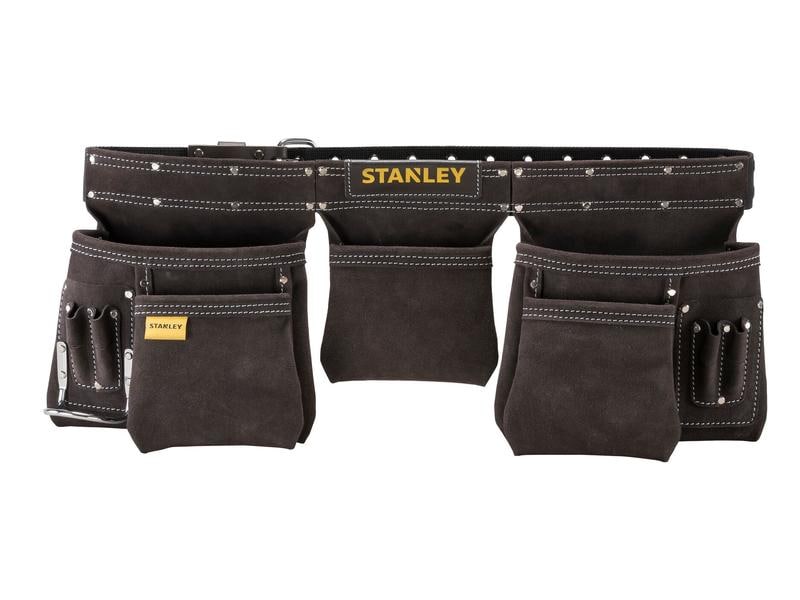 Stanley Gürteltasche Leder Werkzeugschürze aus echtem Leder mit praktischer Anordnung