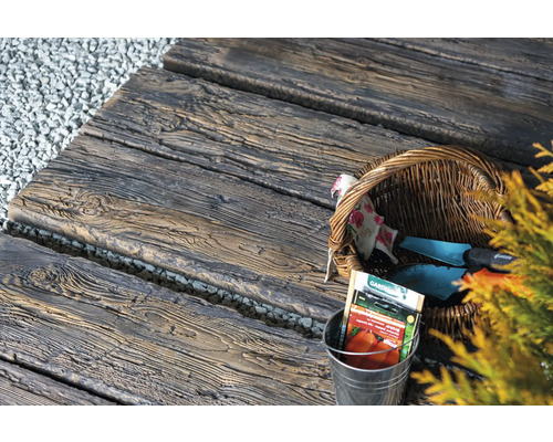 Betonnen houten plank, rustiek bruin, 90 x 22,5 x 4 cm