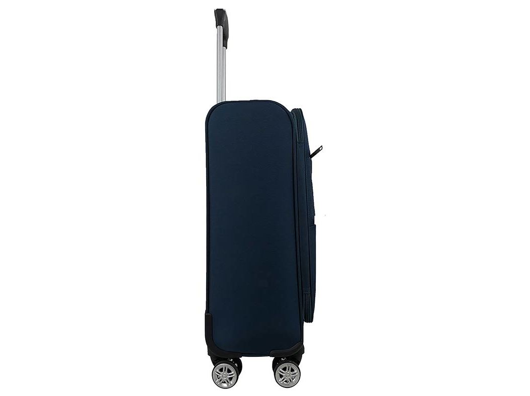 MALA DE CABINE FLEXÍVEL AIRPORT AZUL 8 RODAS 55CM