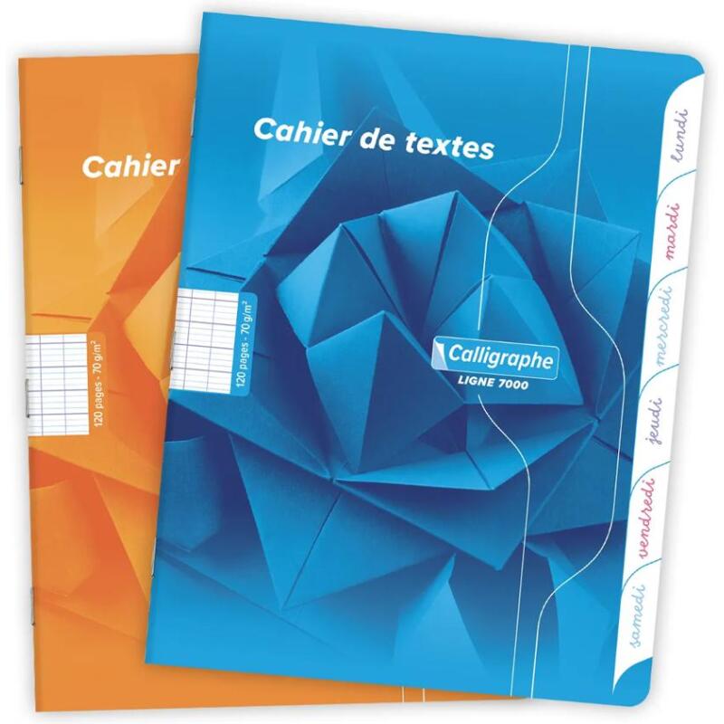 Textes piqué 7000 17x22 cm 120 pages grands carreaux 70 g - Assortis