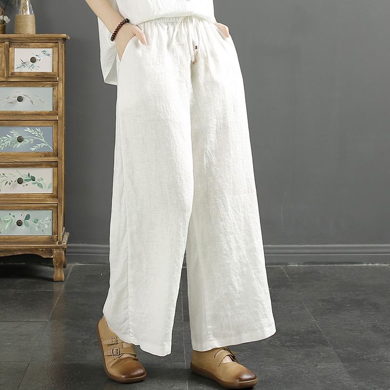 INEN - High Rise Plain Wide Leg Broek