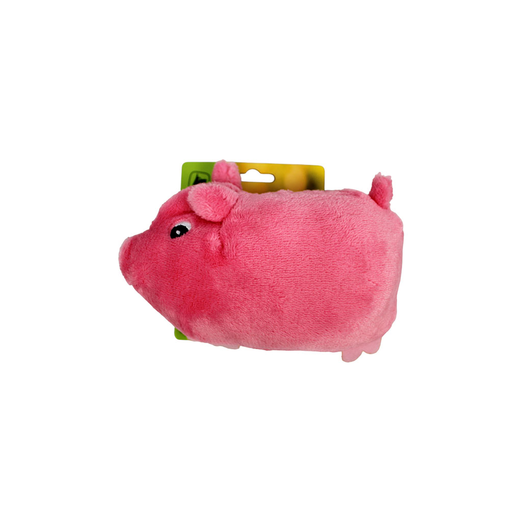 Jouet pour chien peluche cochon rose 10x17x6cm