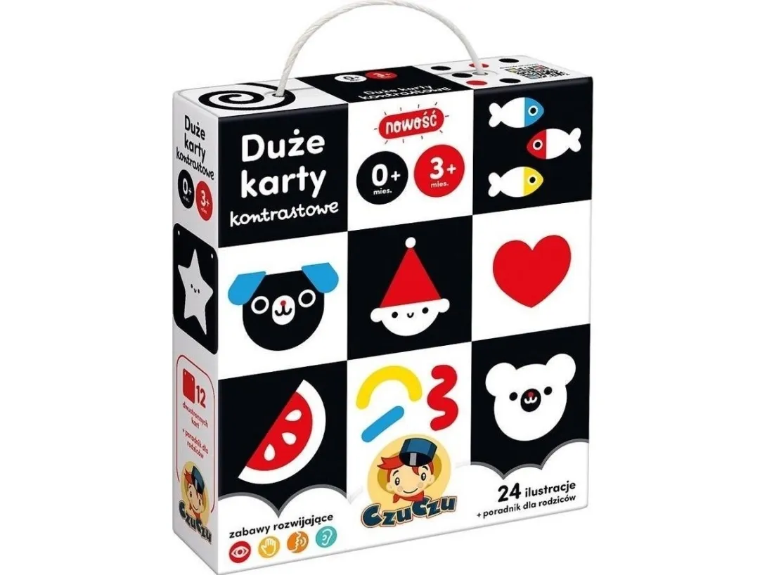 Puzzle Czuczu Store kontrastkort til børn 0 og 3 måneder