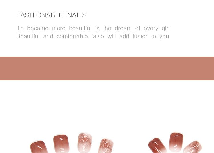 Klandail - Glitter Gradient Roze Press On Nails