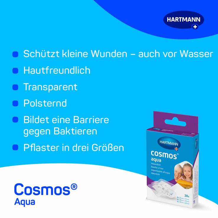 cosmos® aqua Pflaster 3 Größen, 20 St