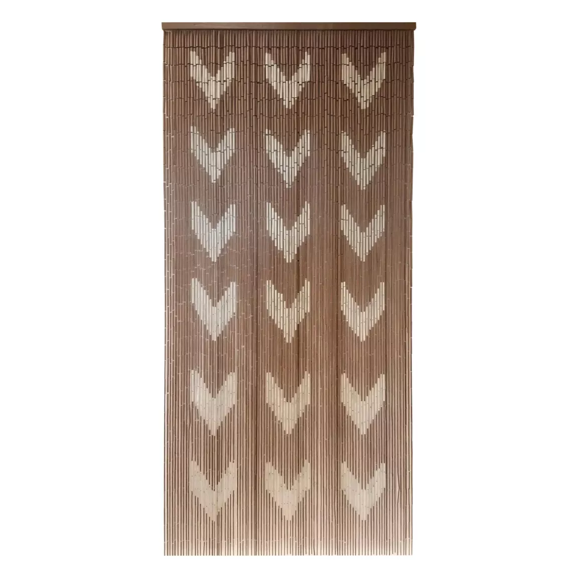 Rideau de porte bambou (90 x 200 cm) Chevron Taupe