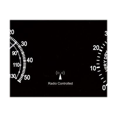 MaulDrive - Horloge - mécanisme radio pilotée - 30 cm - noir argenté