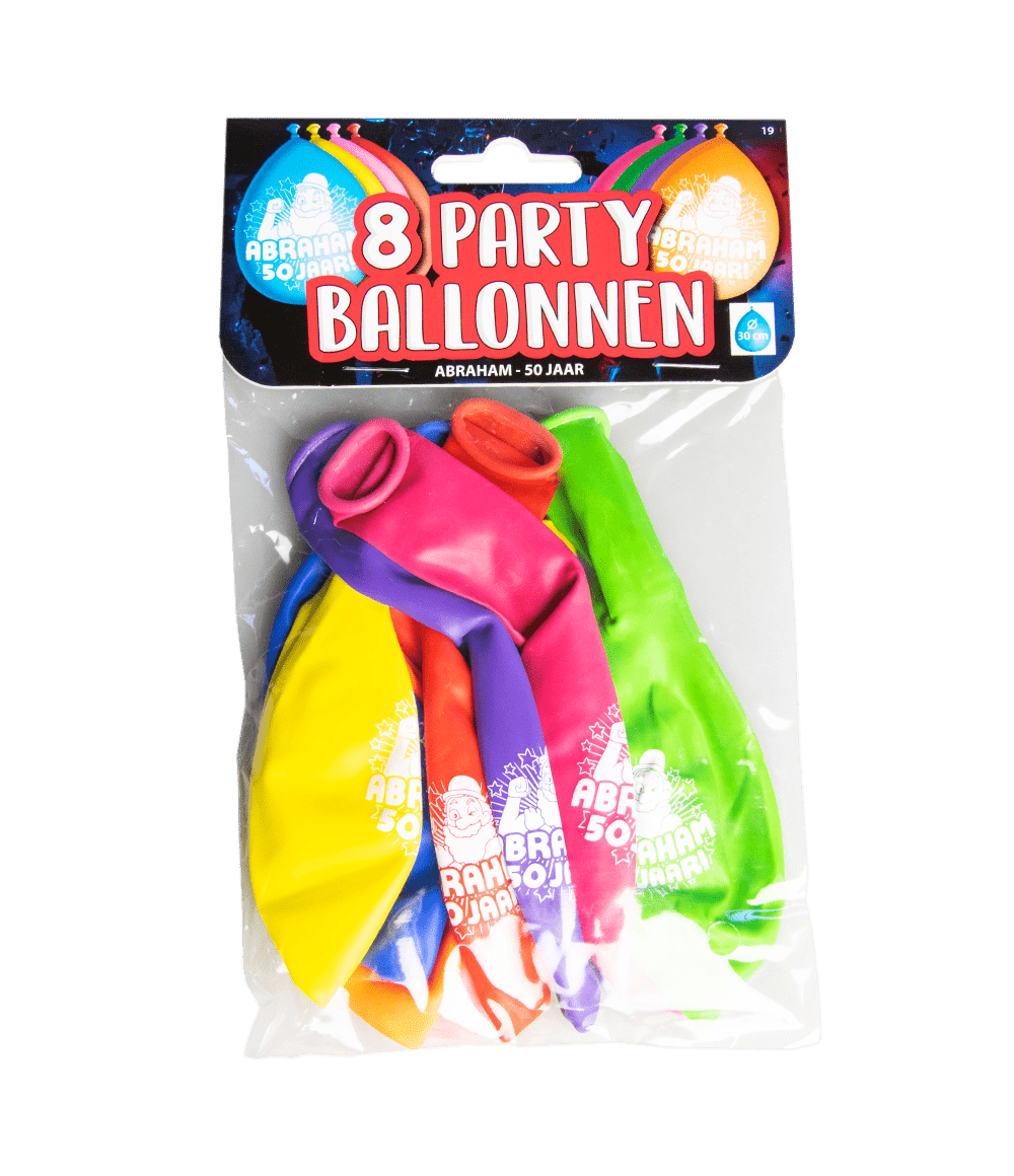 Abraham Ballonnen 50 Jaar 30cm 8st