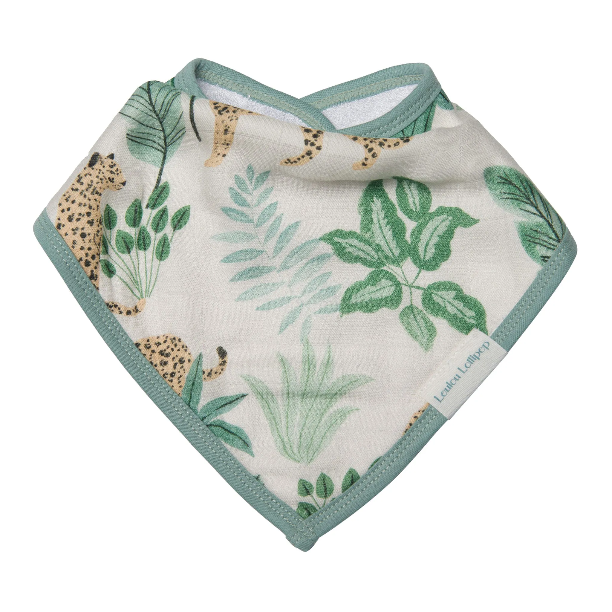 Loulou Lollipop Bavoirs Bandana Mousseline Paquet de 2 - Jungle