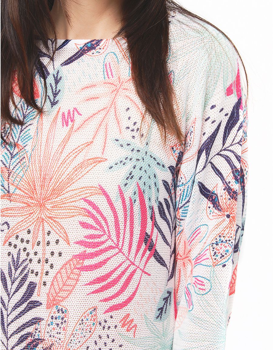 Pull ajouré écru