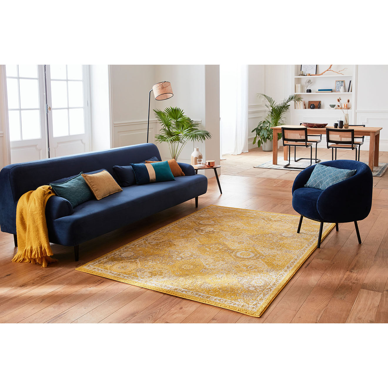 Nazar Rugs Tapis Anatolia 768 jaune - 160x230 cm
