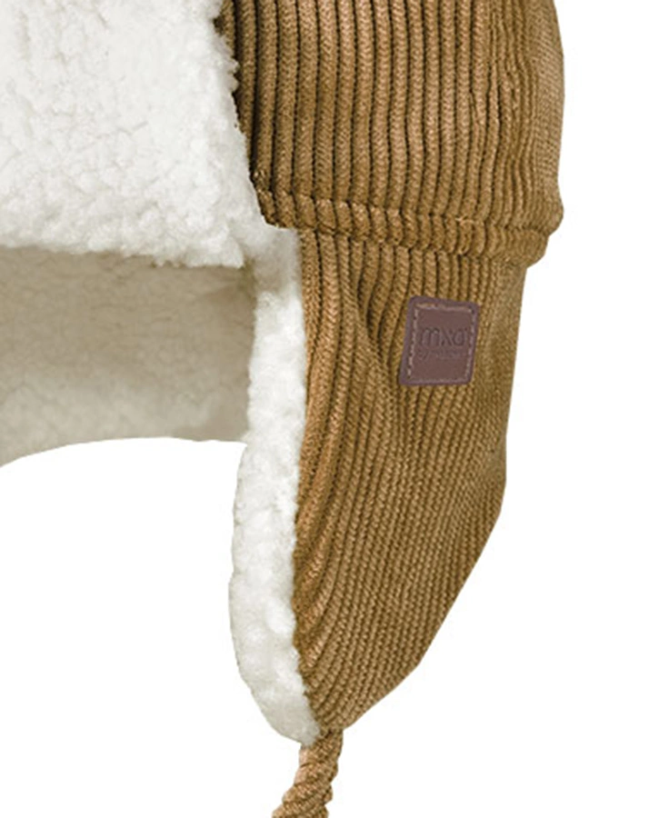 Fliegermütze PARKA in cinnamon/wollweiß