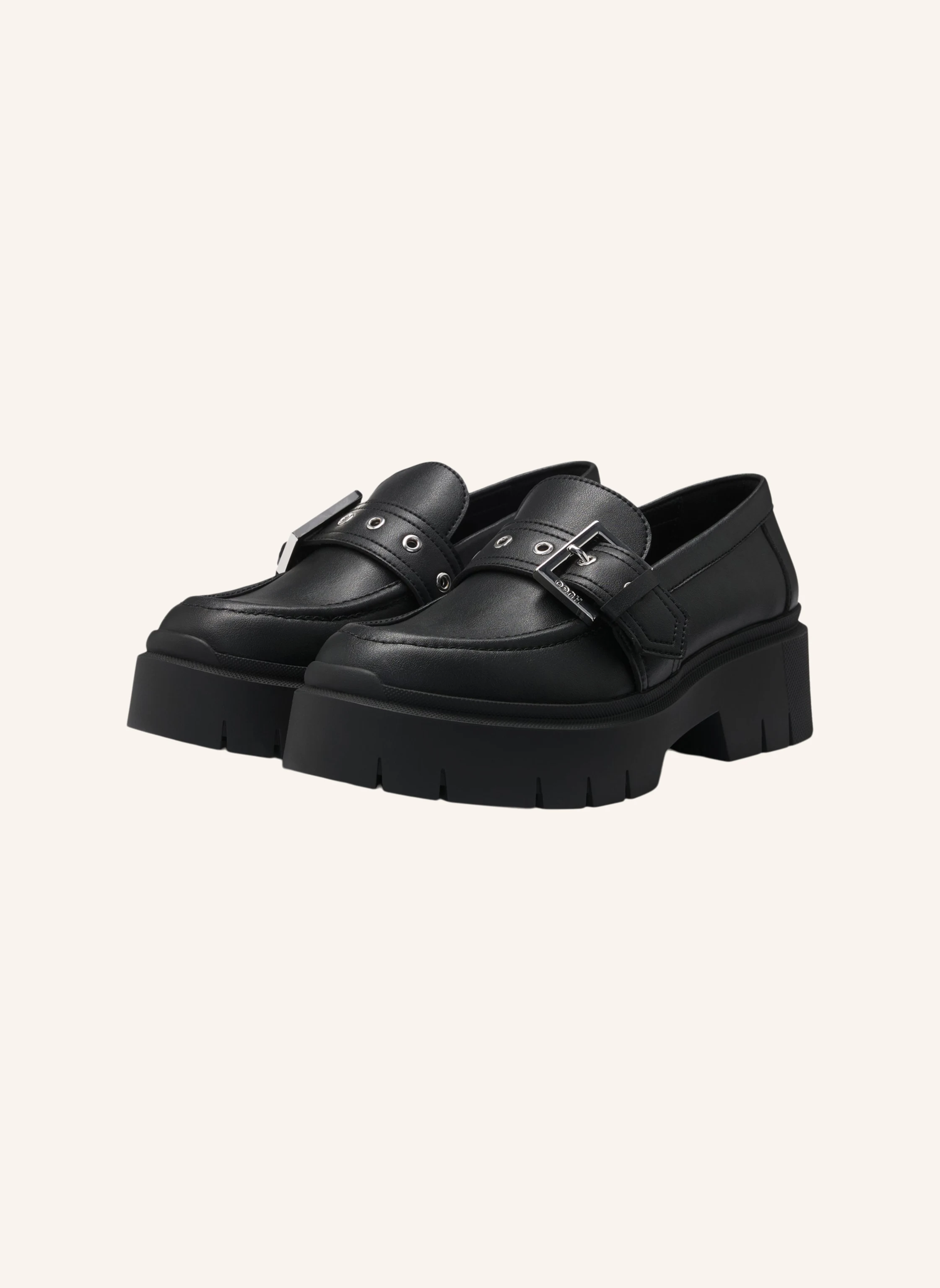 HUGO Flacher Schuh KRIS_LOAFER_BKCLT