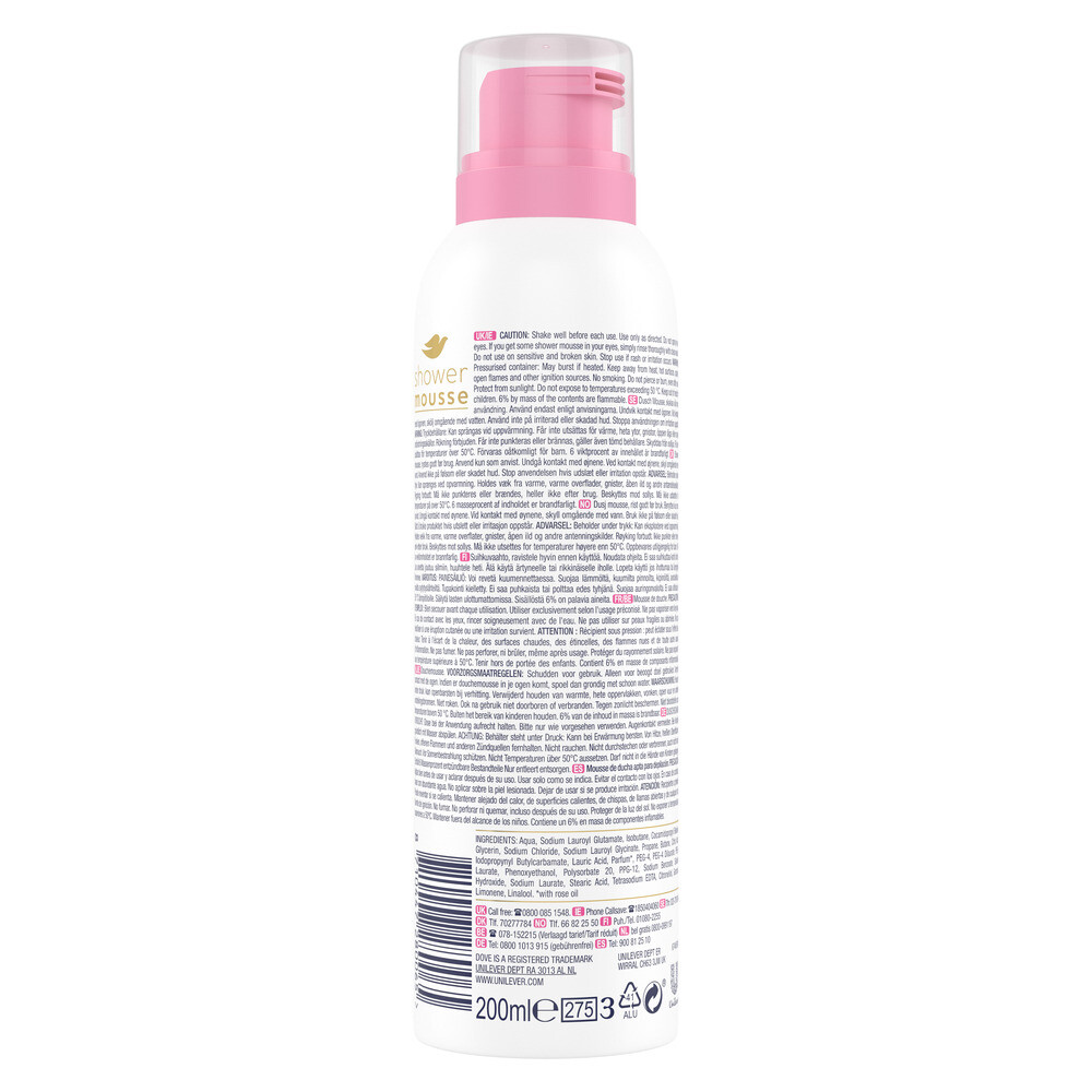 Dove Shower Foam Rose Oil200 ml