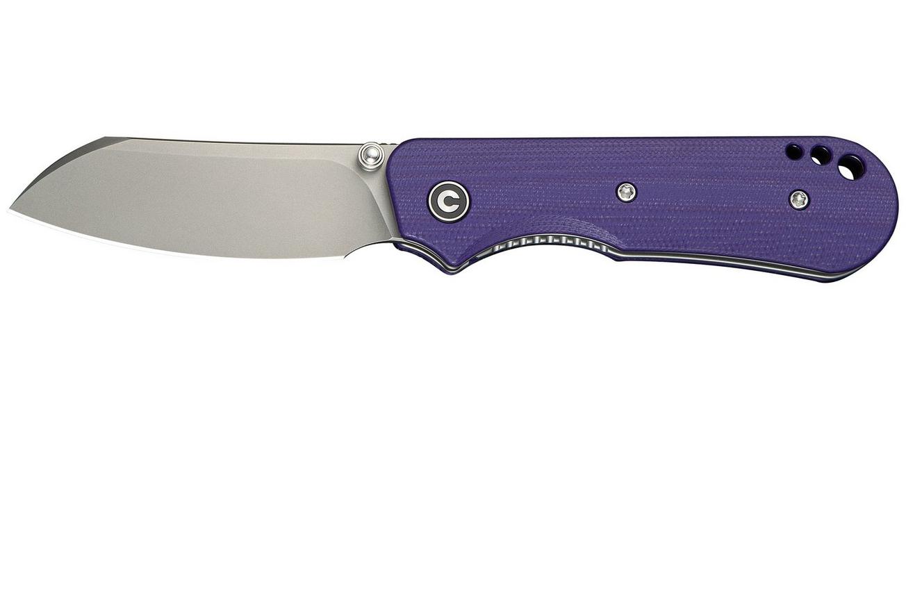 Civivi Crabby C24055-2 Stonewashed 14C28N, Purple G10, zakmes, Ken Onion Jr. design