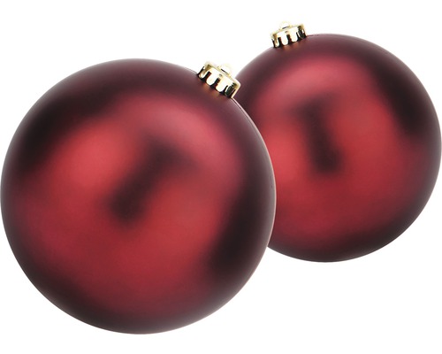 Grote XXL kerstbal van Lafiora, kunststof, Ø 20 cm, mat rood