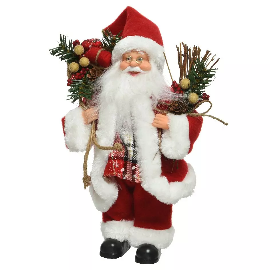 Père Noël déco Traditionnel (H30 cm) Jan